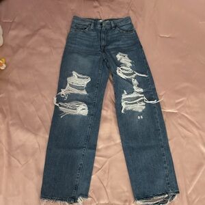 Levi's High Rise Distressed Blue Jeans